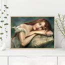 Girl and Lizard Oil Paint By Number Kit DIY Acrylic Painting on Canvas Fram