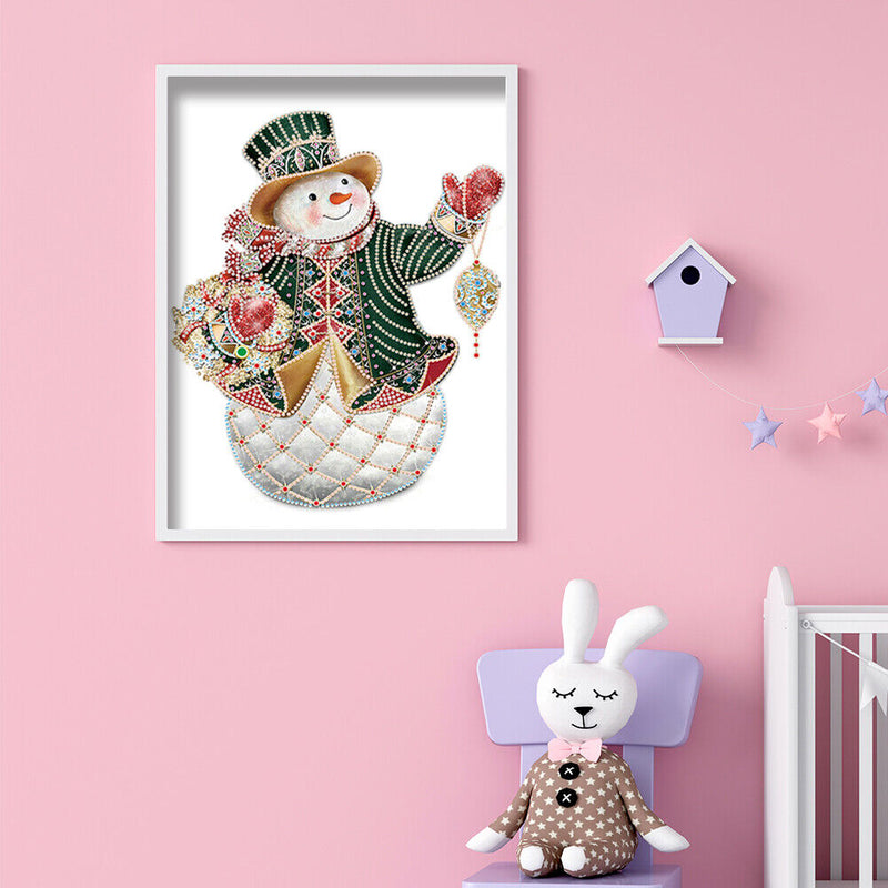 DIY Christmas Snowman Drawing Part Drill Special Shape Diamond Painting Kit