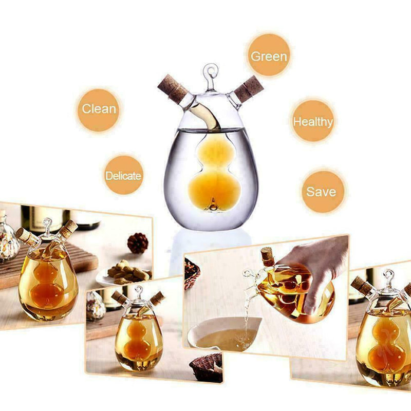 Kitchen Glass Oil Bottle Multi purpose Oil and Vinegar SALE Cruet 2 L6C0 V4T4