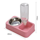Automatic Drinking Water Bowl Pet Cat Dog Puppy Food Feeder Waterer (Pink)