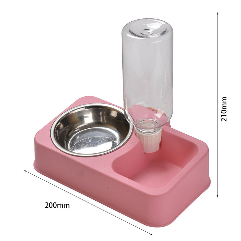 Automatic Drinking Water Bowl Pet Cat Dog Puppy Food Feeder Waterer (Pink)