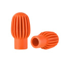 4pcs Silicone Drum Stick Practice Tip Head Drumstick Mute Damper (Orange) Newly