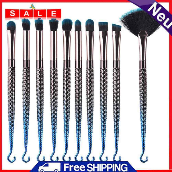 everpert 10pcs Mermaid Fishing Hook Fan Shaped Foundation Powder Makeup