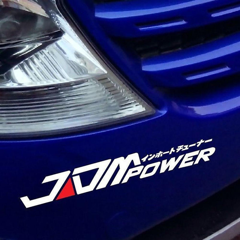 JDM Power Car Stickers Reflective Bumper Styling Decals Decoration Accessorie