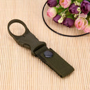 Portable Outdoor Hiking Nylon Webbing Bottle Holder Buckle Clip (Black)