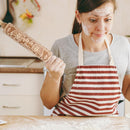 Wooden Elk Print Embossed Rolling Pins Embossing Baking Cookies Kitchen Too