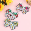 3pcs Bowknot Full Drill Diamond Painting Hair Clip DIY Rhinestone Bobby Pins