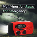 3 LED Lights Flashlight Hand Crank Radio 1200mAh Power AM FM Radio Black