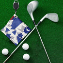 Double-Sided Golf Ball Wiping Towel Cloth with Carabiner Hook Golf Accessories