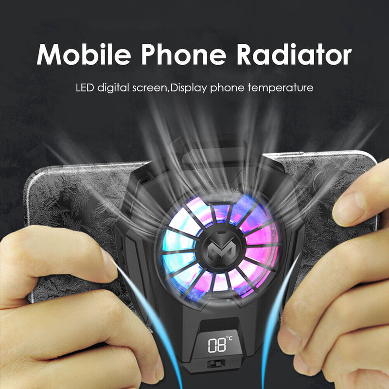 DL05 Mobile Phone Gaming Cooler Fan LED Digital Display Gamepad Cooling System