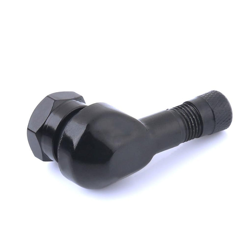 2pcs 90° CNC Aluminum Motorcycle 11.3mm Rim Tire Tyre Valve Stems(Black)