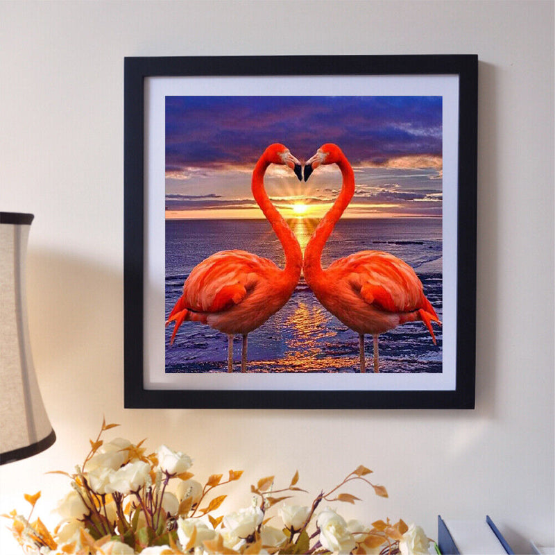 5D DIY Full Drill Diamond Painting Pink Bird Embroidery Mosaic Craft Kits Decor