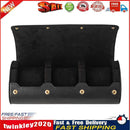 Portable 3 Slots Watch Storage Case Retro Watches Box Holder Stand (Black) Newly