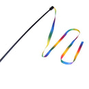 Rainbow Cloth Ribbon Tease Cats Rod Pets Kitten Interactive Scratching Toys