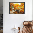 5D DIY Full Drill Round Shape Farm Scene Rhinestone Diamond Drawing Home Deco