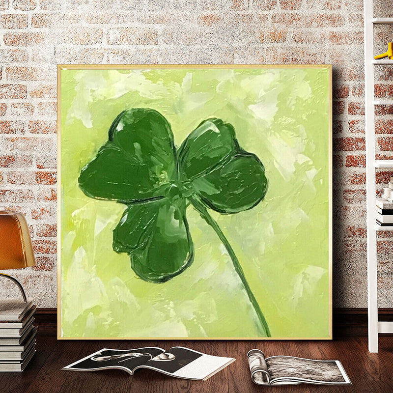 Lucky Shamrock Oil Paint By Numbers Kits Canvas Picture Wall Art DIY Craft