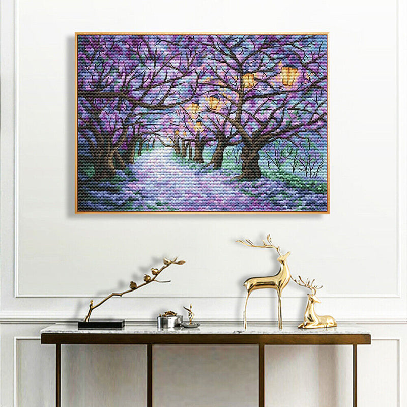 2 Strands DIY Full Embroidery Magic Forest Counted Cross Stitch Kit Craft Dec