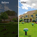 2pcs Solar Mole Repellent Ultrasonic Animal Pest Rodent Repeller for Garden Lawn