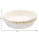50pcs Air Fryer Liner Mat Wood Pulp Steamer Paper Oven Baking Mats (White)
