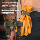 2x Outdoor Gloves Hook Storage Buckle Climbing Rope Hanging Buckles (Khaki)
