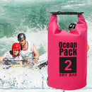 Waterproof Dry Bag Pack Sack Swimming Kayaking River Trekking (2L Pink) Newly
