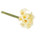 10pcs Calla Bridal Wedding Bouquet  Latex Real Feeling Flower Milk White
