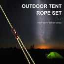 4pcs Tent Wind Rope Buckle Reflective Outdoor Camping Cord Lanyard (Yellow)
