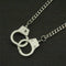 Women Mens Biker Rock Punk Necklace Dark Gothic Handcuffs Pendant Chain Choker