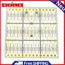 Akaddy DIY Square Patchwork Feet Cutter Yardstick Cloth Cutting Rulers Sewing