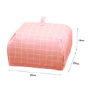 Kitchen Insulated Aluminum Foil Cover Foldable Food Cover (Red Lattice S)