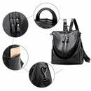 Leather Backpack College Bag Travel Tote Backpack Large Capacity Shoulder Bag