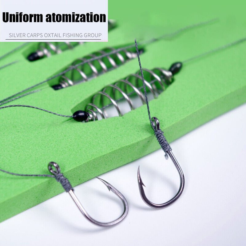 5pcs Carp Fishing Double Hook Bait Feeder Fishing Tackle Barbed Fishing Tools