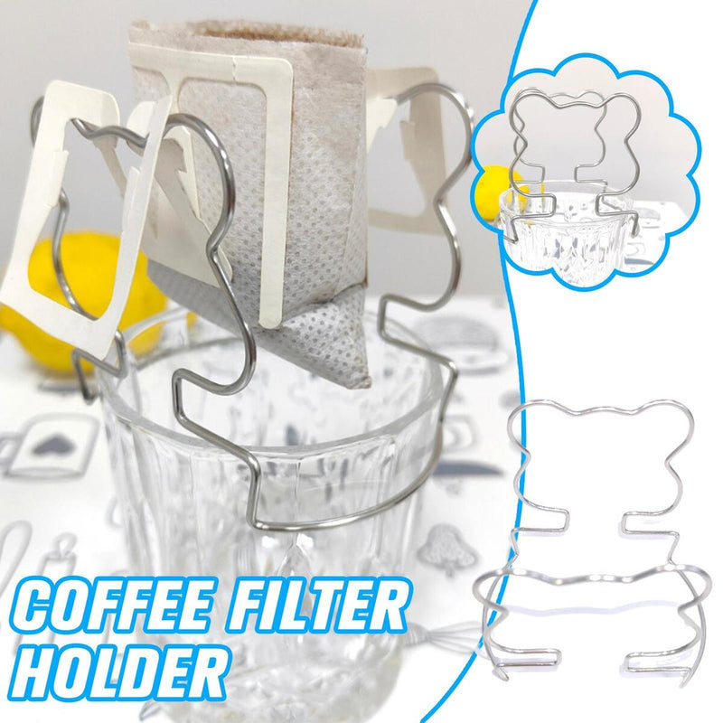 Bear Coffee Dripper Stand Holder Foldable Camping Steel Coffee Rack Filter R4I6