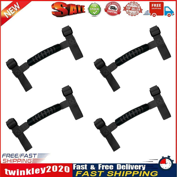 4pcs Car Roll Bar Grab for Jeep Wrangler TJ CJ YJ JK JL 1955-2021 (Black) Newly