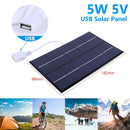 USB Solar Panel Outdoor 5W 5V Polysilicon + Epoxy Travel DIY Solar Charger