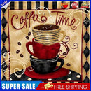 Retro Coffee Oil Paint By Numbers DIY Frameless Art Picture Decor (S281)