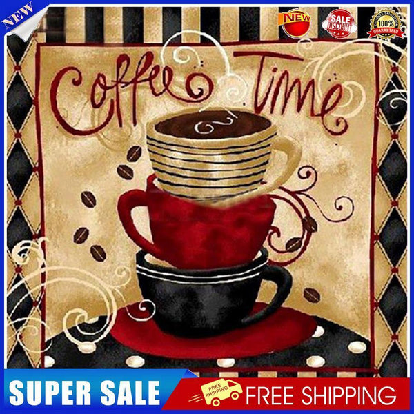 Retro Coffee Oil Paint By Numbers DIY Frameless Art Picture Decor (S281)