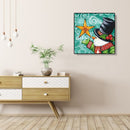 Handpainted DIY Snowman and Stars Oil Paint by Numbers Pictures Craft Gift Kit