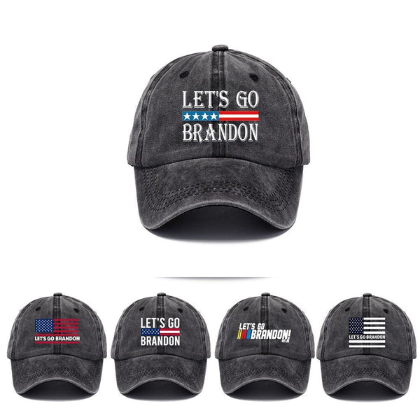Denim Adjustable Tr ump Supporters Hat Lets Go Brandon FJB Hat Baseball Cap