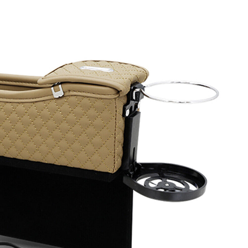 Universal Vehicle Car Seat Crevice Organizer Dual USB Phone Holder Charger