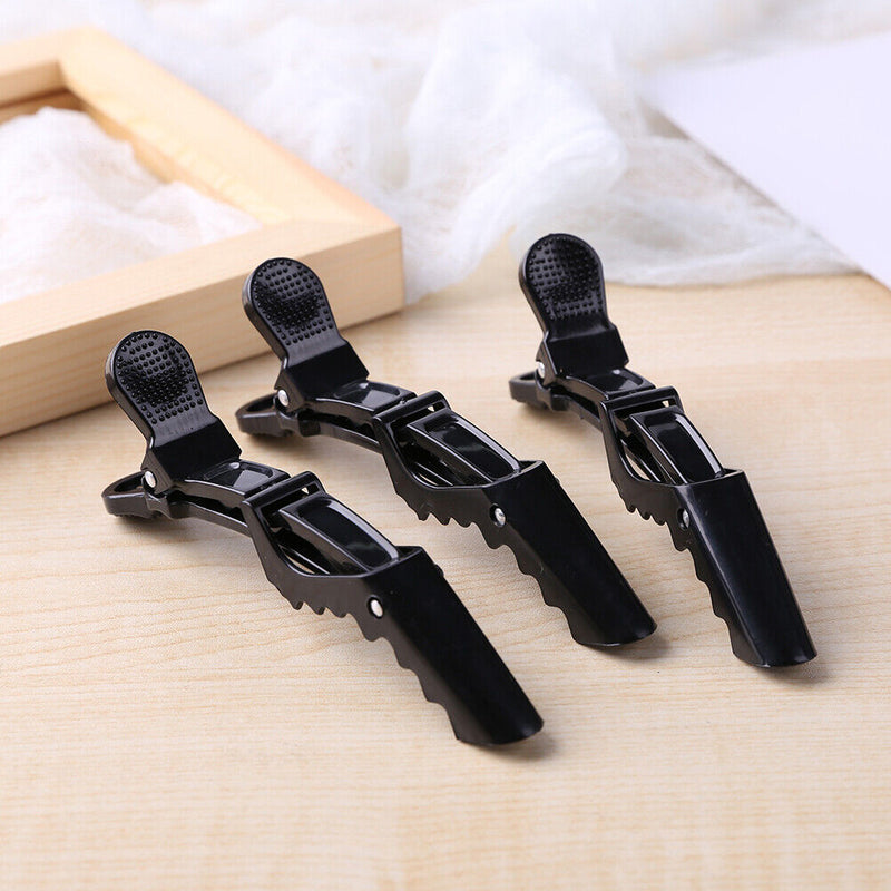 6pcs Alligator Hair Clip Grip Clamps Women Girls Styling Hairpin (Black) Newly