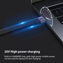 USB 4.0 Gen3 Type C Male to Type C Male Data Cable 40Gpbs PD 100W Flexible