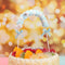 Decoration Soft Baby Shower Pompom Cloud Cake Flags Cloud Balloon Cake Topper