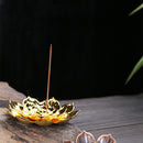 Lotus Incense Plate Sandalwood Stick Burner Yoga Buddhism Line Censer (L) Newly