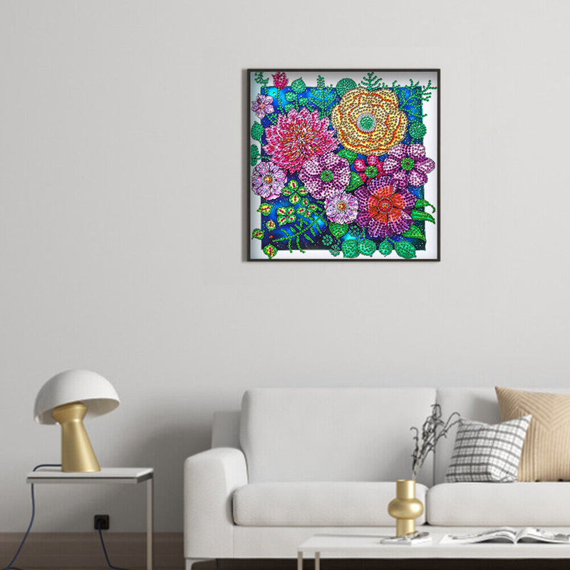 5D Part Special Shaped Drill Crystal Diamond Painting Flower Kit Art Craft