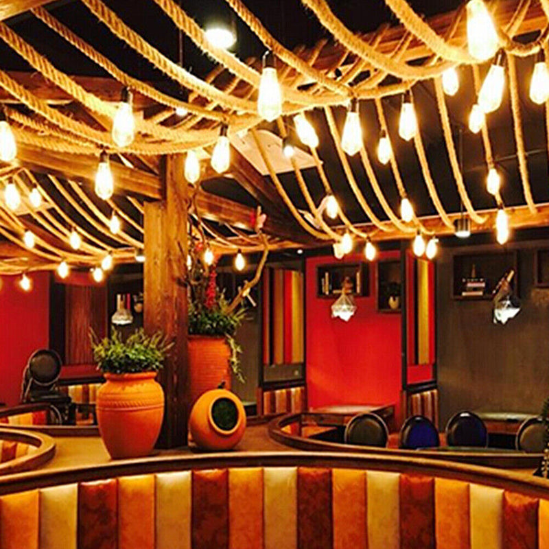 Lamp Holder Retro Jute Decorative Rope Chandelier Adapter (1m Single Head) Newly