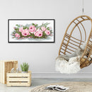 Home 11CT Printed Part Embroidery Fresh Flower Needlework DIY Cross Stitch Kit