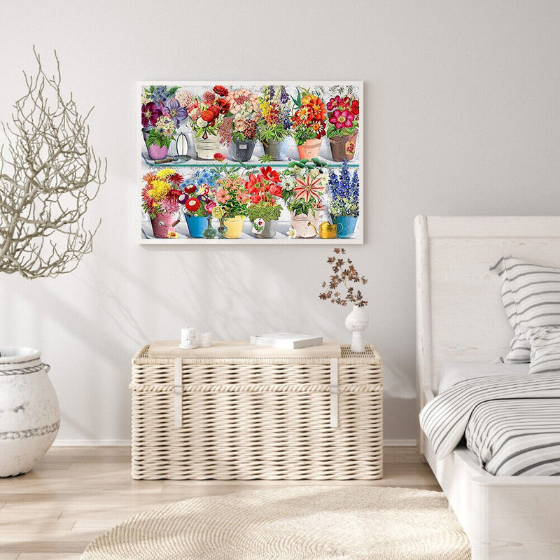 Potted Flower Oil Paint By Numbers Kits Coloring Drawing for Adults Children