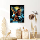 Flying Eagle Acrylic Oil Paint By Numbers Canvas Drawing DIY Hand Painted Art