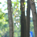 Crystal Moon Star Wind Chime Pendant Colorful Hanging Drop Garden Decor (B)